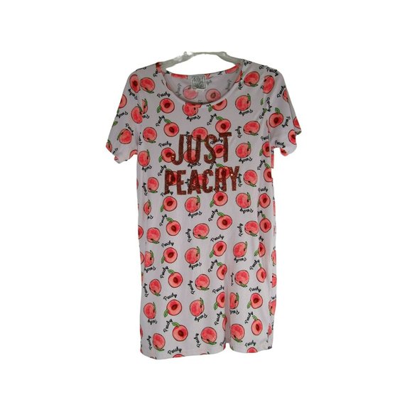 Mentally Exhausted (can't even) "Just Peachy" Long Lounge/Sleep Shirt Women's Si - Picture 1 of 5